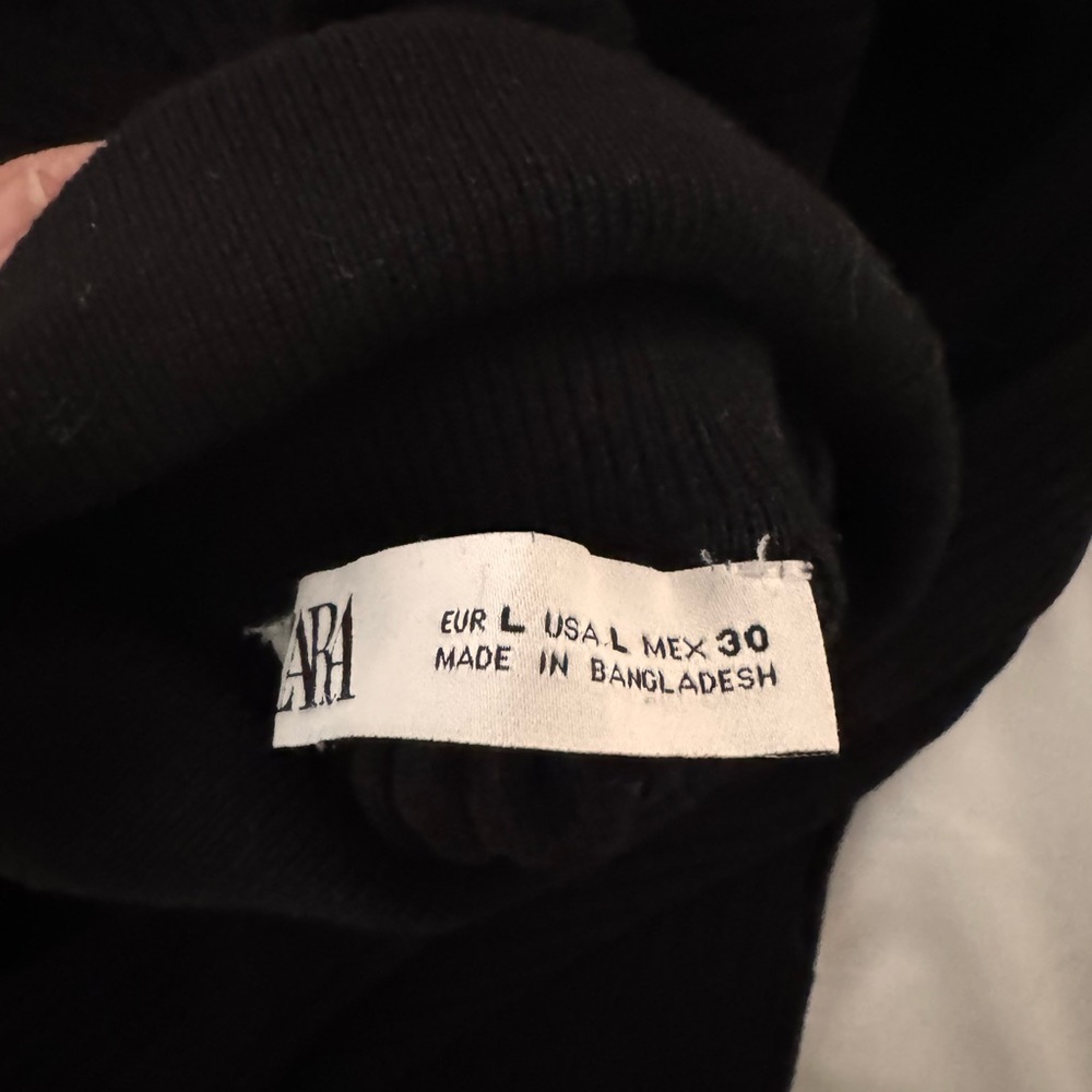 Black Ribbed Turtleneck Sweater - Picture 2 of 2